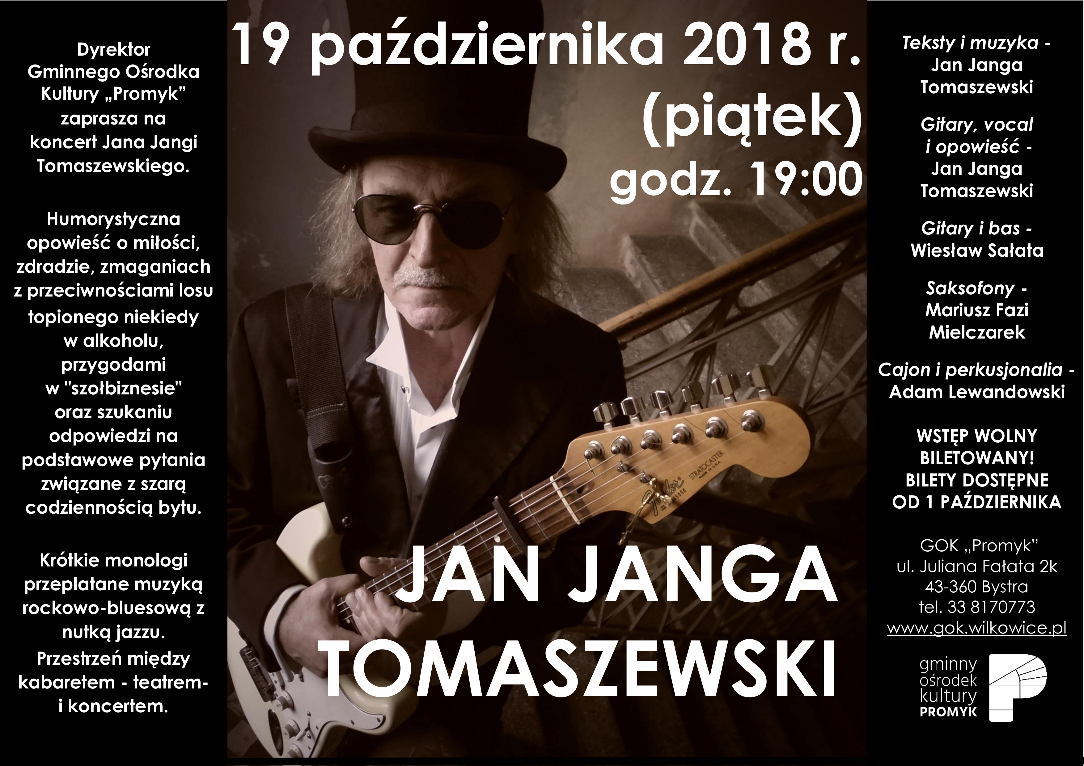 Plakat koncert j.j.tomaszewski